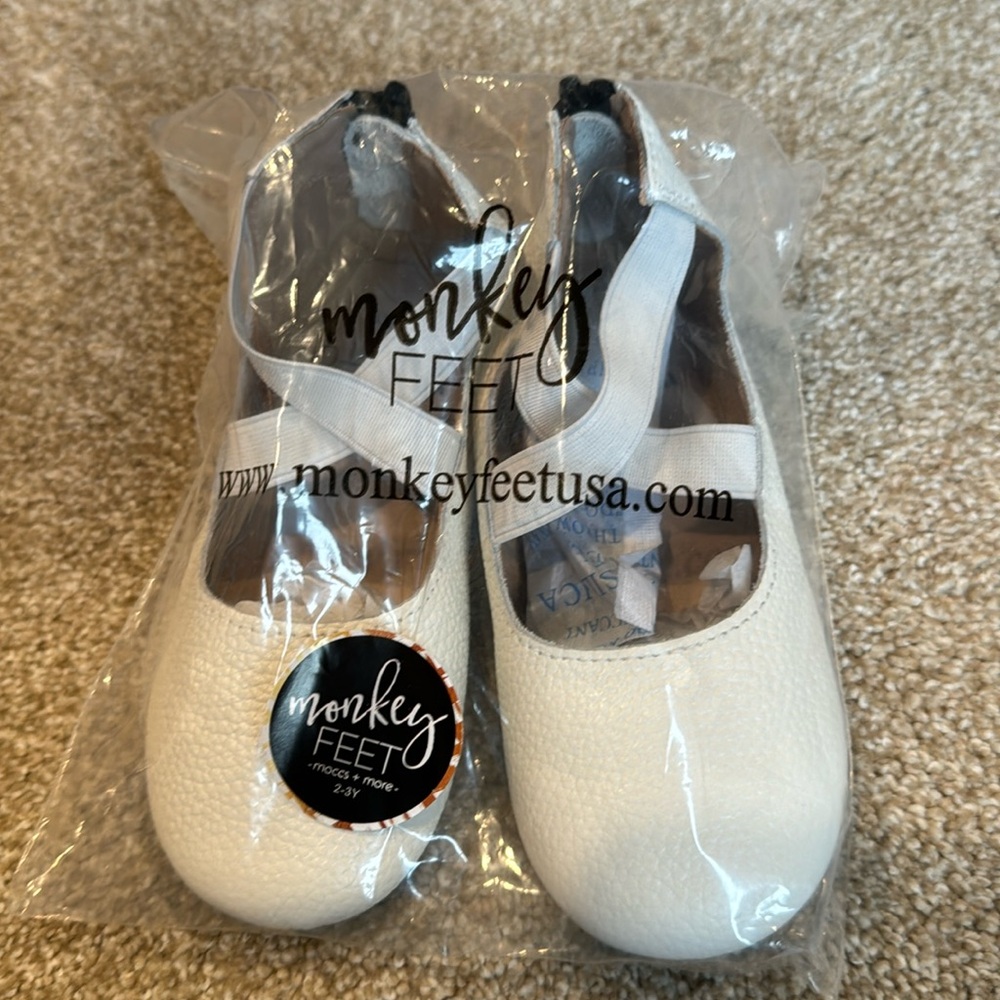 Brand new zipper back ballet flats Monkey Feet